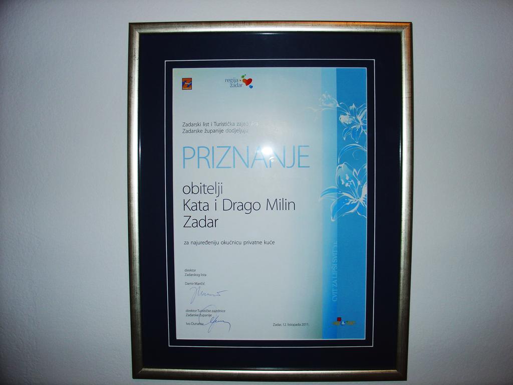 Apartmani Milin Zadar Dış mekan fotoğraf
